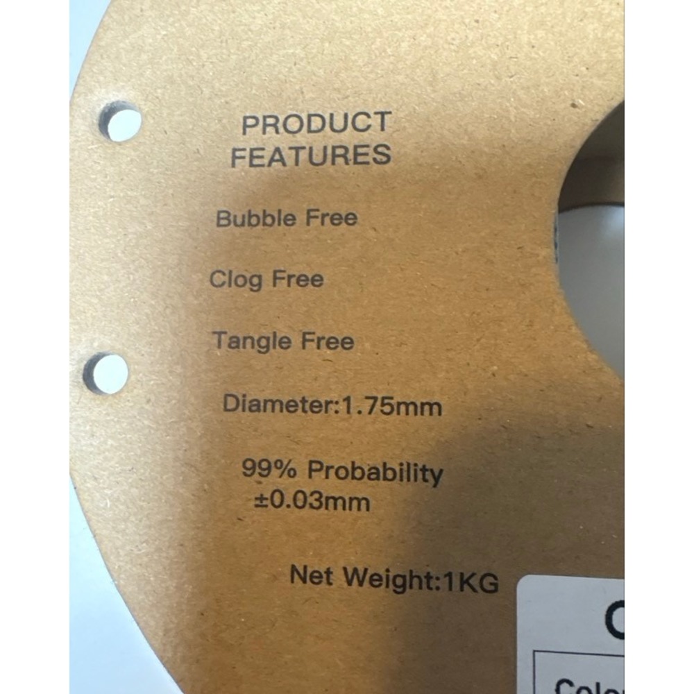 Comgrow White PLA 3D Printer Filament 1.75mm 1kg Spool Clog-Free Bubble-Free - Picture 4 of 6